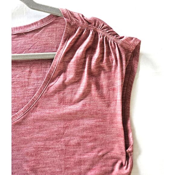 Lululemon Women’s V-Neck Sleeveless Top Pink Sz. 12 | Studio to Street Yoga Tank - Picture 1 of 7